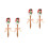 4 Pcs Christmas Silicone Spatula With Wooden Handle For Baking 11