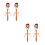 4 Pcs Christmas Silicone Spatula With Wooden Handle For Baking 10
