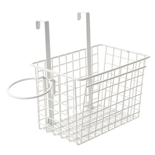 3Pcs White Cupboard Door Hanging Storage Rack For Kitchen Bathroom