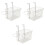 3Pcs White Cupboard Door Hanging Storage Rack For Kitchen Bathroom 3