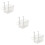 3Pcs White Cupboard Door Hanging Storage Rack For Kitchen Bathroom 9
