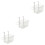 3Pcs White Cupboard Door Hanging Storage Rack For Kitchen Bathroom 5