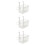 3Pcs White Cupboard Door Hanging Storage Rack For Kitchen Bathroom 8