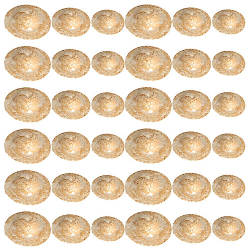 432 Pcs Small Straw Hats Mini Knitting Hat For Diy Crafts 2