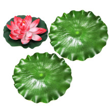 6 Pcs Simulated Lotus Flower And Leaves Fish Tank Decorations