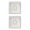 2Pcs 6 Inch LED Overhead Shower Head Self-Changing Nozzle Water Saving 3