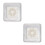 2Pcs 6 Inch LED Overhead Shower Head Self-Changing Nozzle Water Saving 6