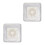 2Pcs 6 Inch LED Overhead Shower Head Self-Changing Nozzle Water Saving 7