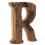 3Pcs Wooden Letter Sign Rustic Bark Diy Party Decoration 3