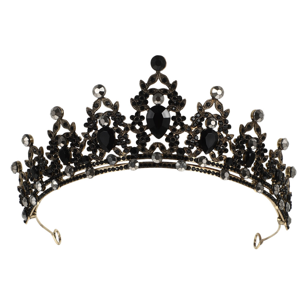Creative Bride Crown Wedding Headdress Black-image-OPC-PKXMYS6-NEW