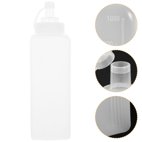 2Pcs Squeeze Bottle For Ketchup Salad Dressing Jam 1000ml 2