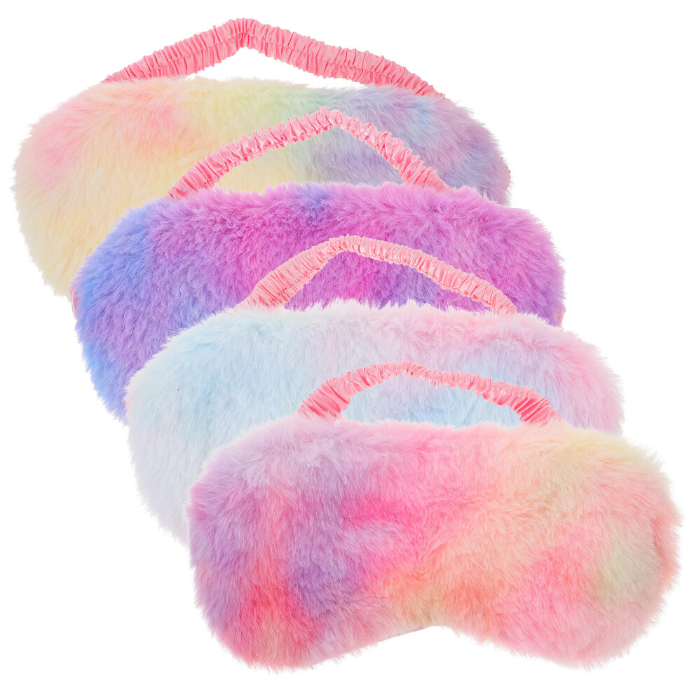 Aboofan Light 4Pcs Colored Plush Eye Cover Sleep Masks For Sleeping