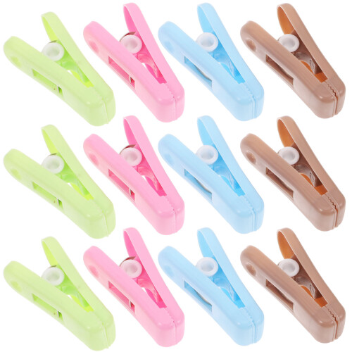36 Pcs Plastic Clothespins Solid Color Windproof Laundry Clips