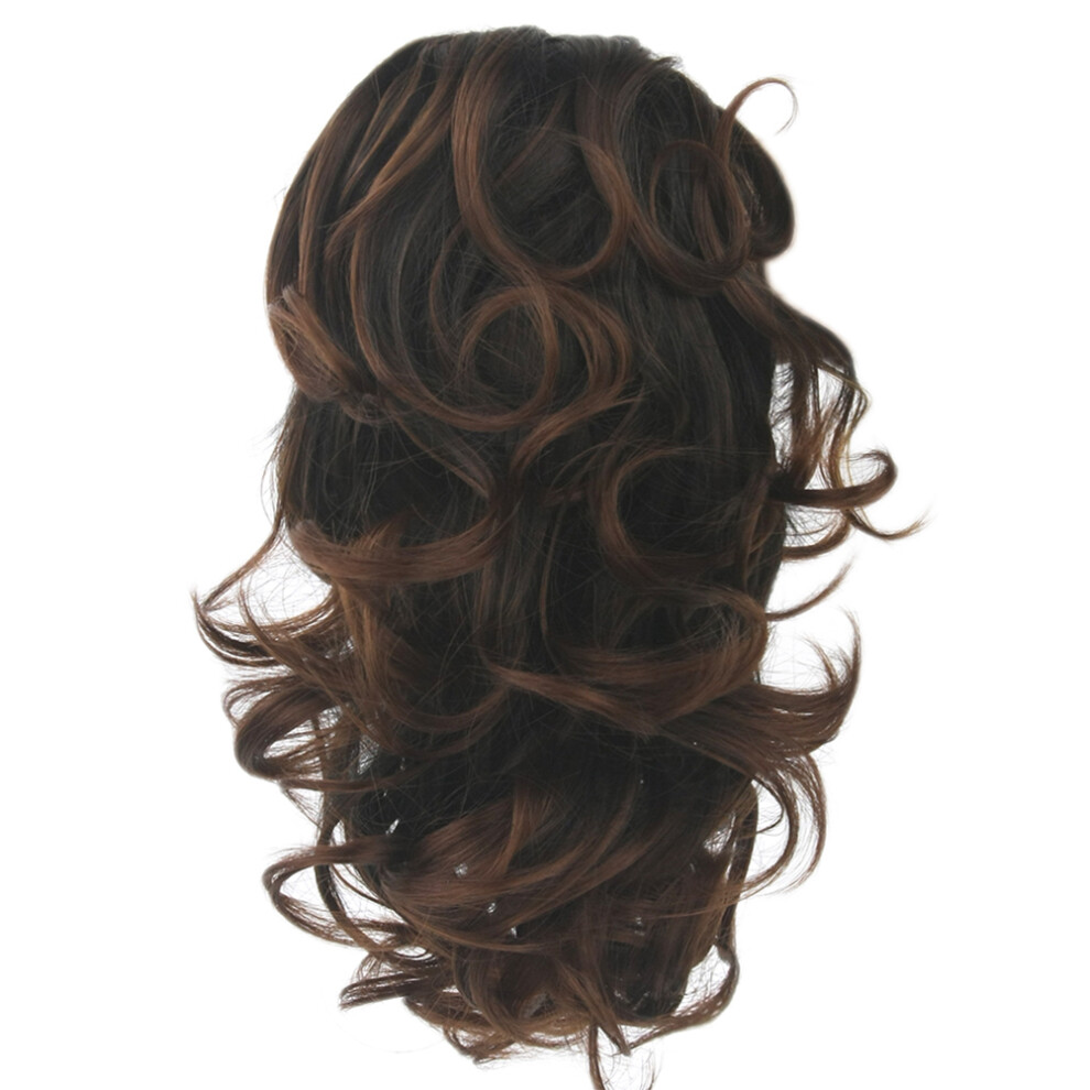 Aboofan Unisex 3 Pcs Curly Synthetic Hair Wig Jaws Clamp Clip Ponytail Extension