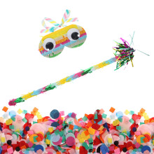 1 Set Party Pinata Rod Eye Mask Paper Stick Confetti Cosplay Props