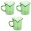 3Pcs Glass Measuring Cup Milk Coffee Drinking Mug 3