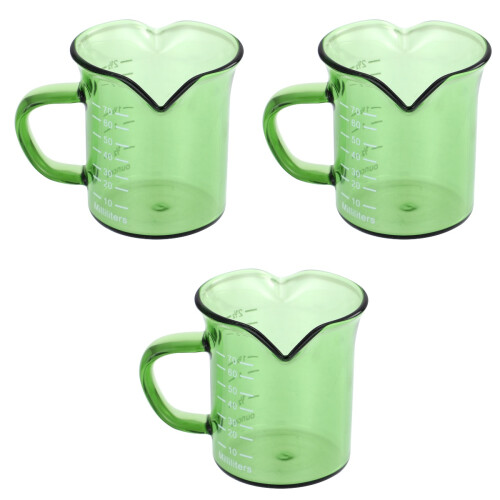 3Pcs Glass Measuring Cup Milk Coffee Drinking Mug 2