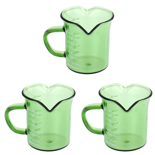 3Pcs Glass Measuring Cup Milk Coffee Drinking Mug 1