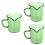 3Pcs Glass Measuring Cup Milk Coffee Drinking Mug 6