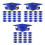108 Pcs Paper Graduation Hats With Adjustable Elastic Band 10