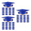 108 Pcs Paper Graduation Hats With Adjustable Elastic Band 4