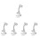 5Pcs Shower Head Holder Wall Mounted Suction Cup Bracket No Punching 7