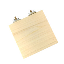 2 Pcs 12X12Cm Natural Wood Hamster Climbing Platform Cage Accessory
