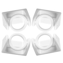 4Pcs Rotatable Curtain Rod Brackets Telescopic Adhesive Hooks