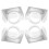 4Pcs Rotatable Curtain Rod Brackets Telescopic Adhesive Hooks 1