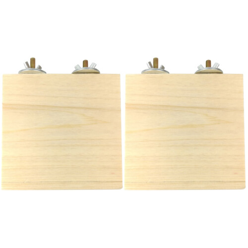 2 Pcs 12X12Cm Natural Wood Hamster Climbing Platform Cage Accessory 1