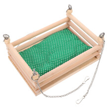 2 Sets Hamster Hammock Squirrel Hanging Nest Wooden Pet Bed