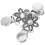 6 Pcs Silver Sweater Clips With White Crystal For Cardigan Collar 1