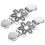 6 Pcs Silver Sweater Clips With White Crystal For Cardigan Collar 10