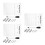 3 Sets Wall-Mounted Acrylic Memo Board Transparent Message Board 5