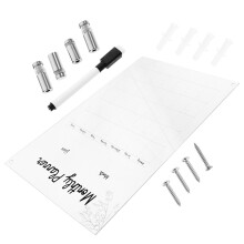 3 Sets Wall-Mounted Acrylic Memo Board Transparent Message Board