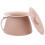 2Pcs Plastic Chamber Pot With Lid Portable Urinal Spittoon 3