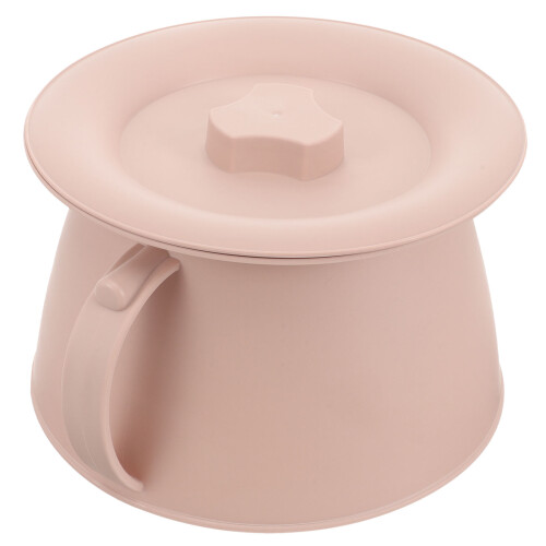 2Pcs Plastic Chamber Pot With Lid Portable Urinal Spittoon 1