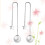 3Pcs Silver Long Pearl Drop Earrings For Women 11