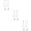 3Pcs Silver Long Pearl Drop Earrings For Women 9