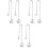 3Pcs Silver Long Pearl Drop Earrings For Women 3