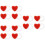 12 Pcs Heart Pattern Cover Slide For Laptop Tablet 8