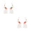2Pcs Lightweight Polymer Clay Bunny Dangle Earrings Multi Color Easter 8