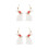 2Pcs Lightweight Polymer Clay Bunny Dangle Earrings Multi Color Easter 4