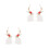 2Pcs Lightweight Polymer Clay Bunny Dangle Earrings Multi Color Easter 5