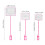 6 Pcs Handheld Aquarium Scoop Net Pink Fine Mesh Long Plastic Handle 2