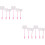 6 Pcs Handheld Aquarium Scoop Net Pink Fine Mesh Long Plastic Handle 7