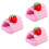 3Pcs Warm Pet Hamster Bed House Strawberry Design Thickened Nest 7