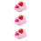 3Pcs Warm Pet Hamster Bed House Strawberry Design Thickened Nest 9