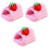 3Pcs Warm Pet Hamster Bed House Strawberry Design Thickened Nest 4