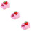 3Pcs Warm Pet Hamster Bed House Strawberry Design Thickened Nest 10